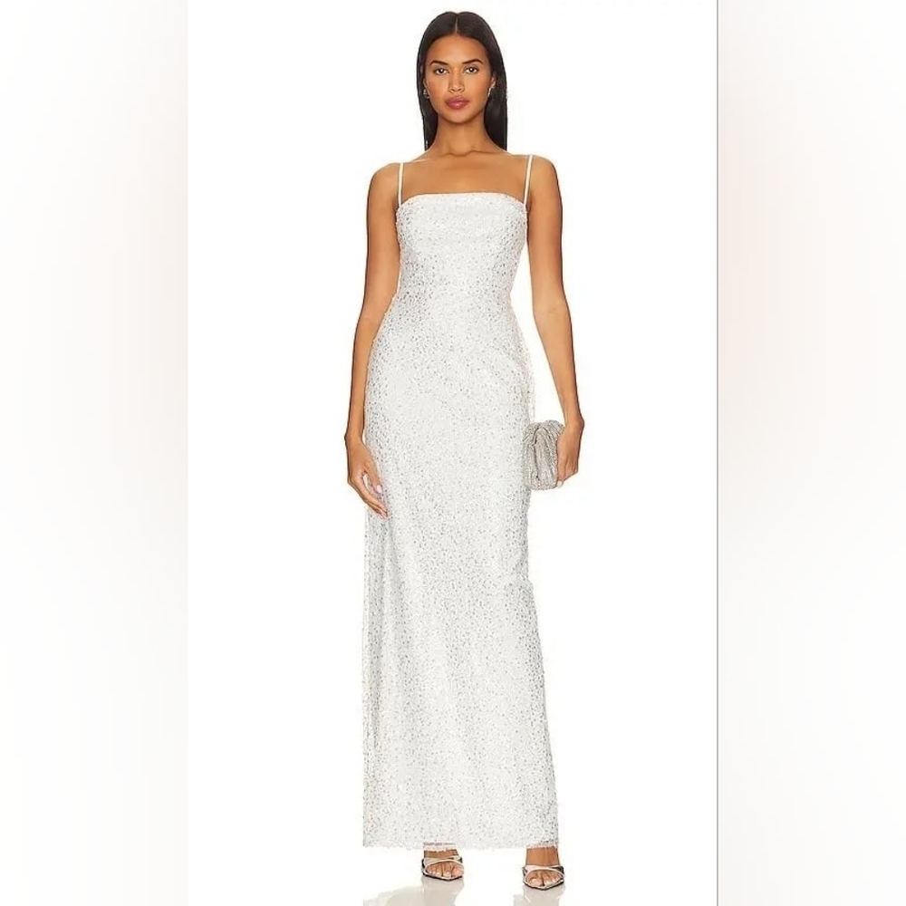 NWT $248 MAJORELLE Galleria Gown White/Ivory Size Small Revolve